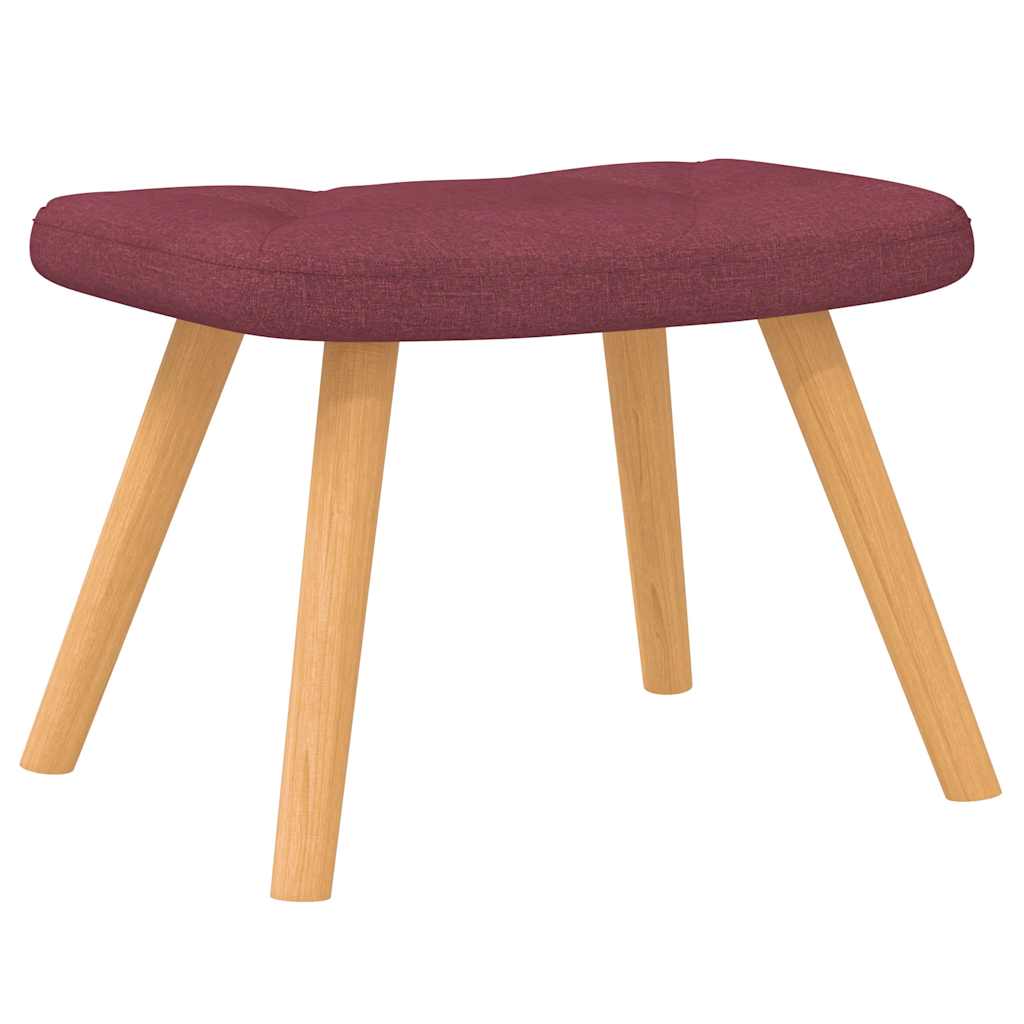 Chaise à bascule avec tabouret Rouge bordeaux Tissu Fauteuils à bascule vidaXL   