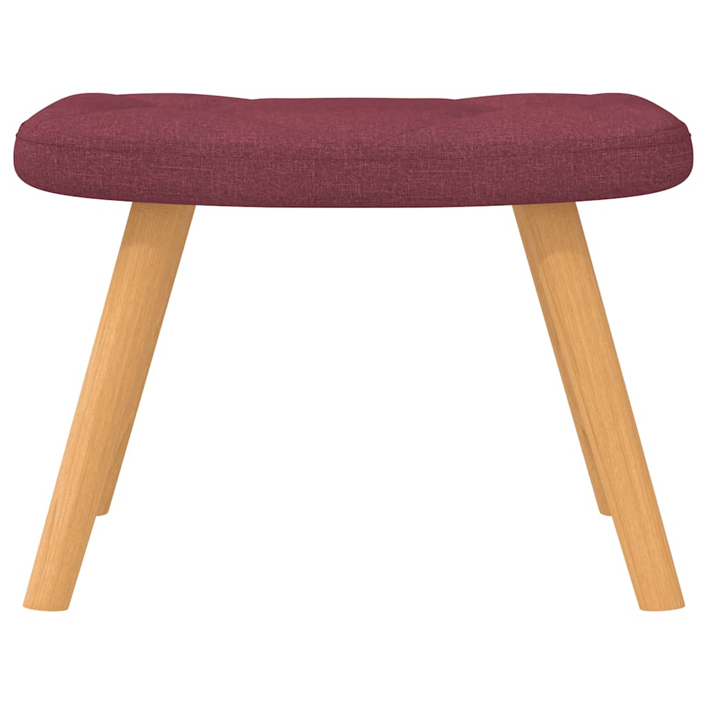 Chaise à bascule avec tabouret Rouge bordeaux Tissu Fauteuils à bascule vidaXL   