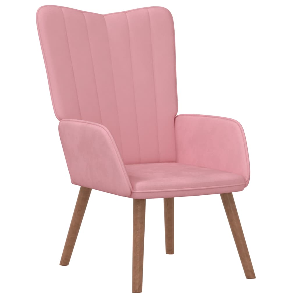 Chaise de relaxation Rose Velours Fauteuils vidaXL   