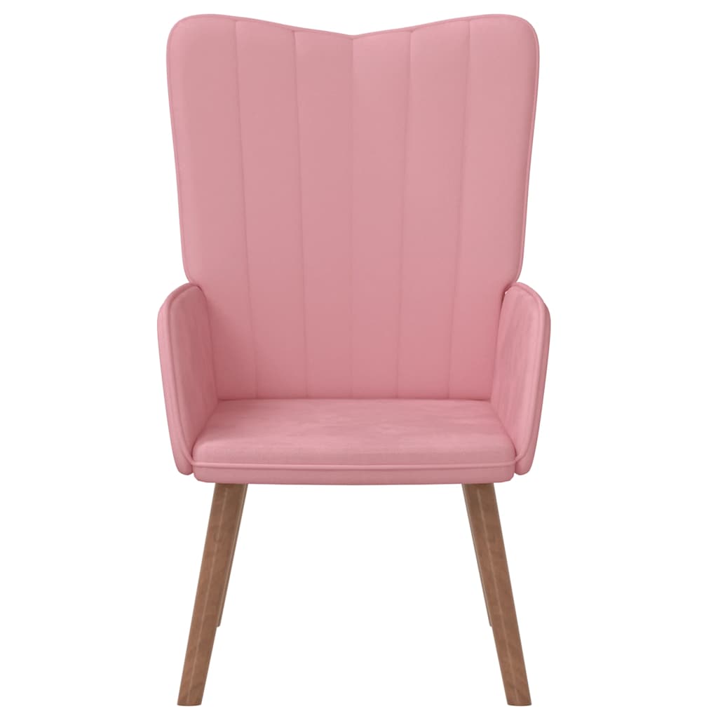 Chaise de relaxation Rose Velours Fauteuils vidaXL   