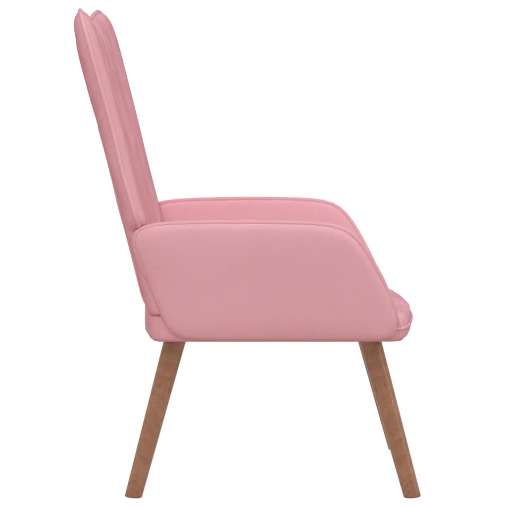 Chaise de relaxation Rose Velours Fauteuils vidaXL   