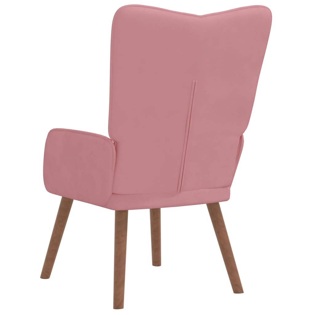 Chaise de relaxation Rose Velours Fauteuils vidaXL   