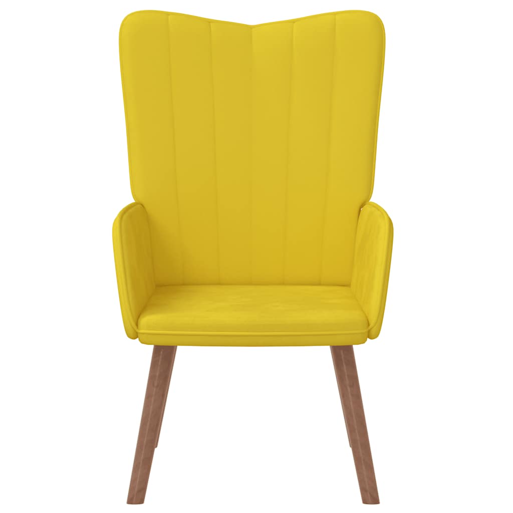 Chaise de relaxation Jaune moutarde Velours Fauteuils vidaXL   