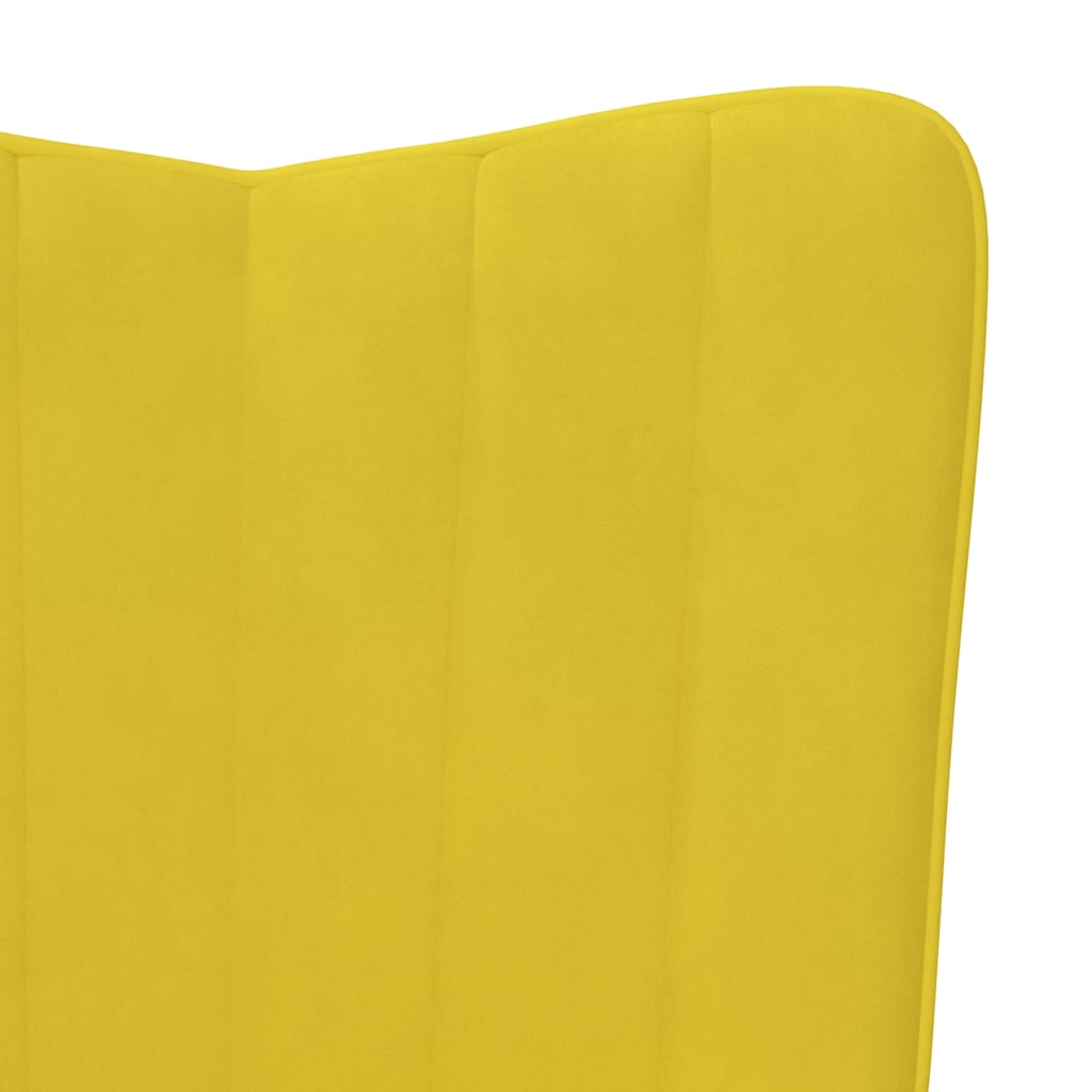 Chaise de relaxation Jaune moutarde Velours Fauteuils vidaXL   