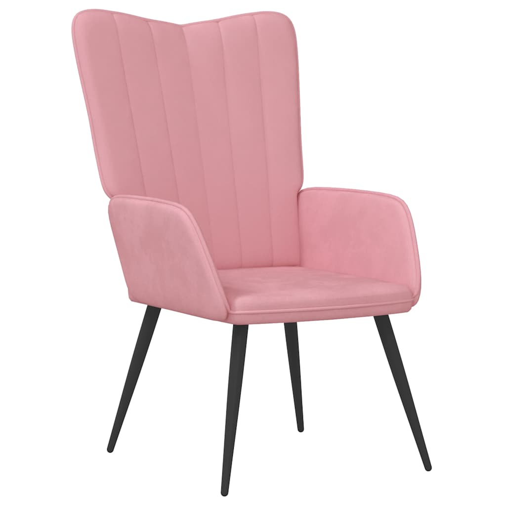 Chaise de relaxation Rose Velours Fauteuils vidaXL   