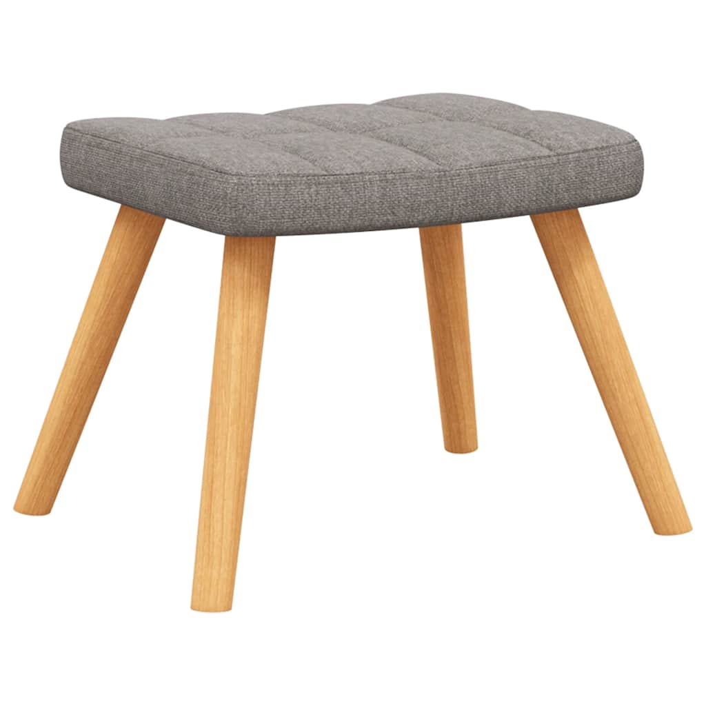 Chaise de relaxation avec tabouret Taupe Tissu - Xios Store SNC