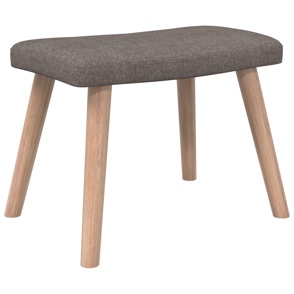 Chaise de relaxation avec tabouret Taupe Tissu - Xios Store SNC