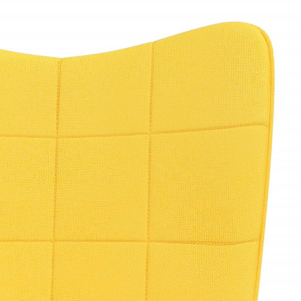 Chaise à bascule Jaune moutarde Tissu Fauteuils à bascule vidaXL   