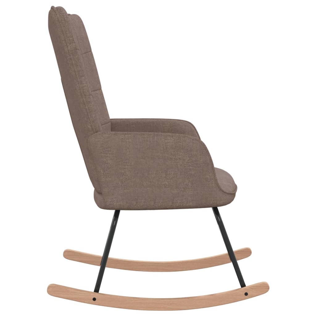 Chaise à bascule Taupe Tissu Fauteuils à bascule vidaXL   