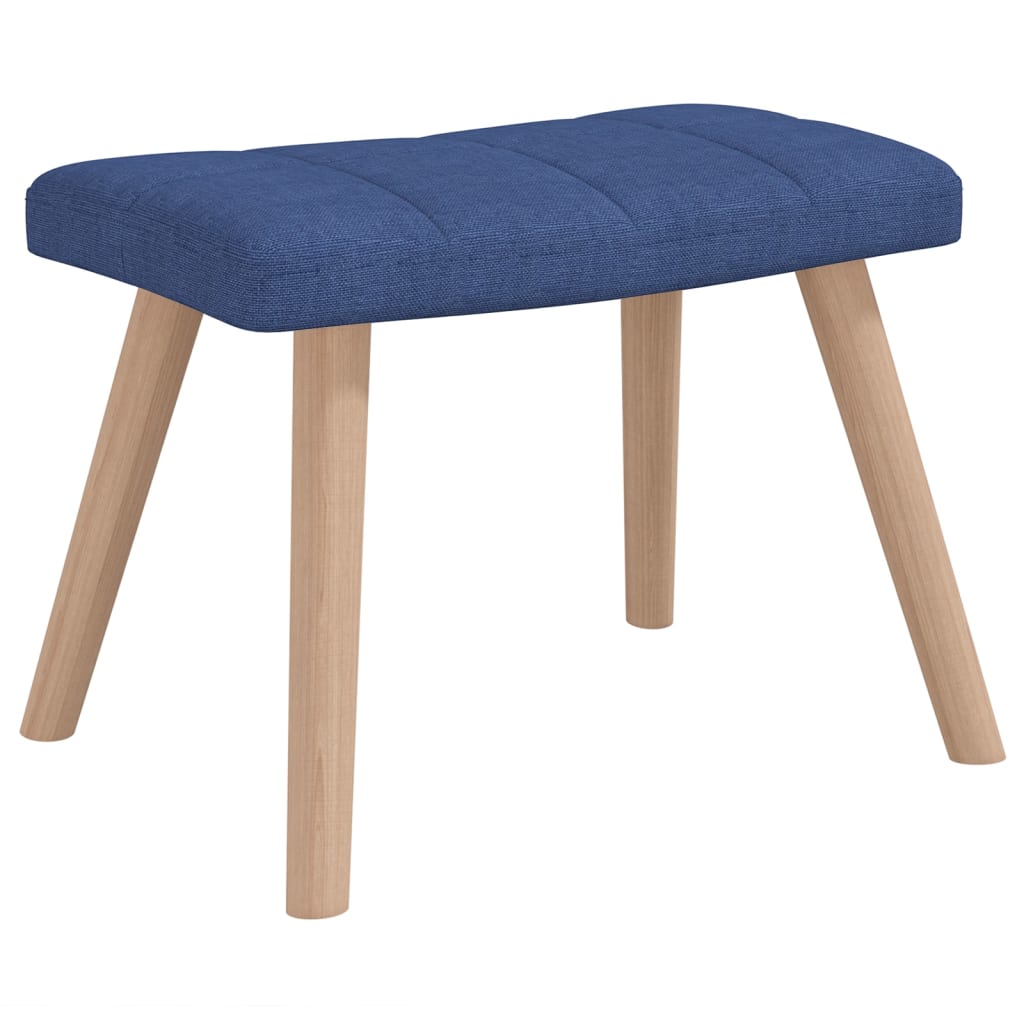 Chaise à bascule avec tabouret Bleu Tissu Fauteuils à bascule vidaXL   