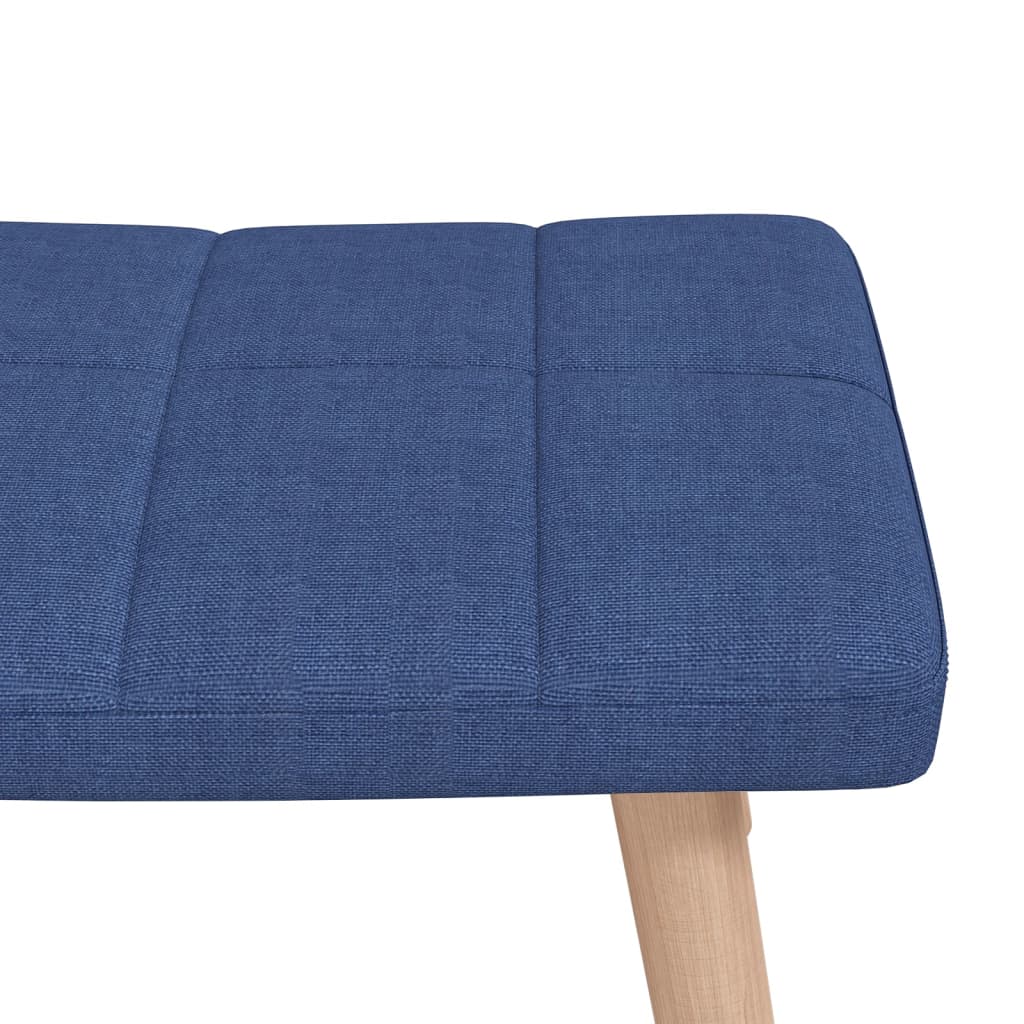 Chaise à bascule avec tabouret Bleu Tissu Fauteuils à bascule vidaXL   