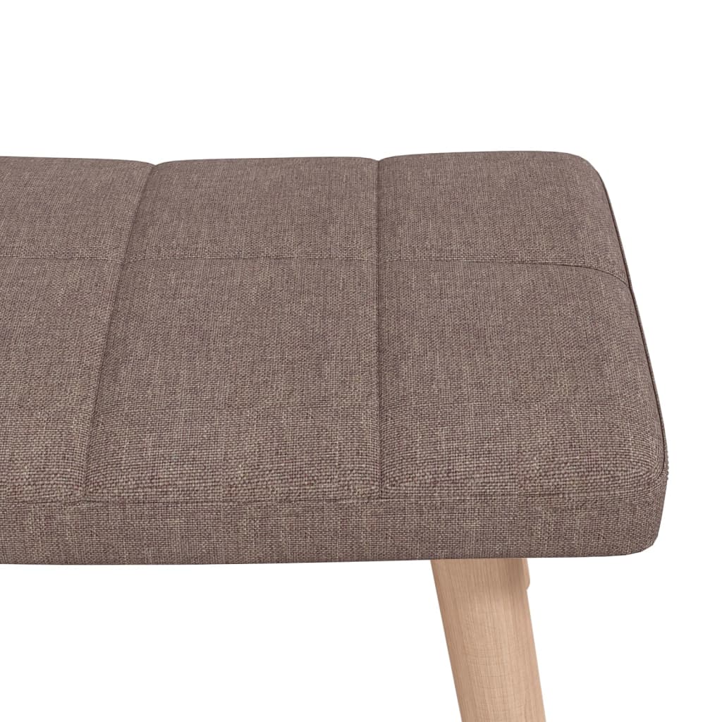 Chaise à bascule avec tabouret Taupe Tissu Fauteuils à bascule vidaXL   