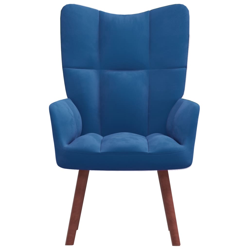 Chaise de relaxation Bleu Velours Fauteuils vidaXL   