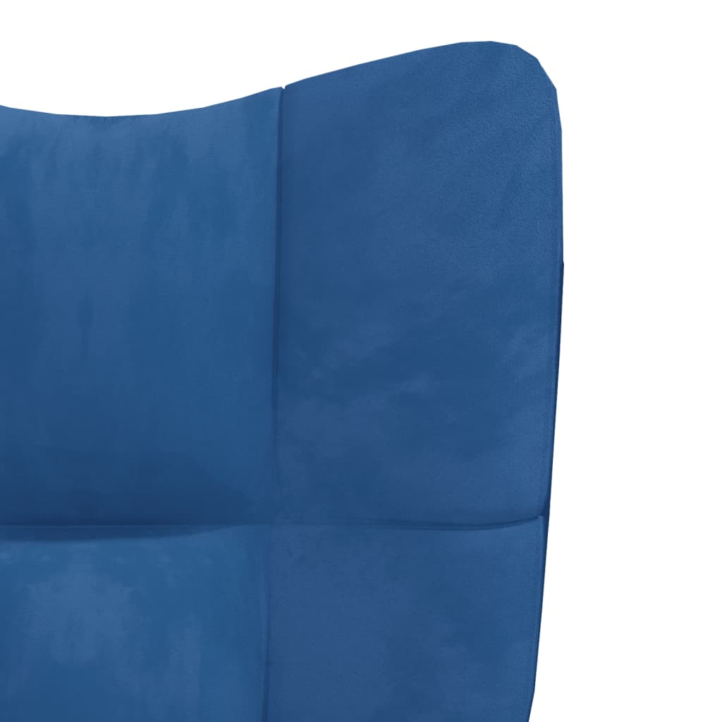 Chaise de relaxation Bleu Velours Fauteuils vidaXL   