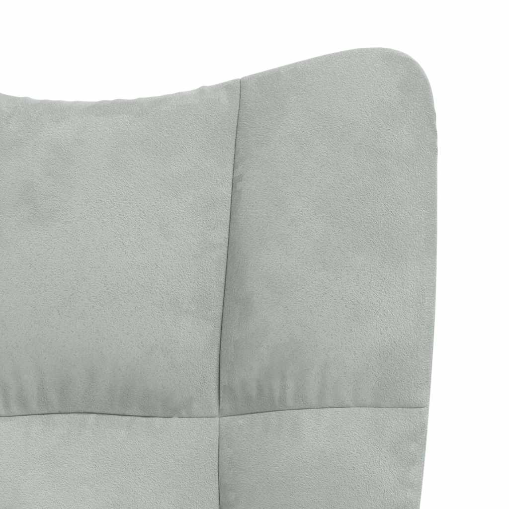 Chaise de relaxation Gris clair Velours - Xios Store SNC