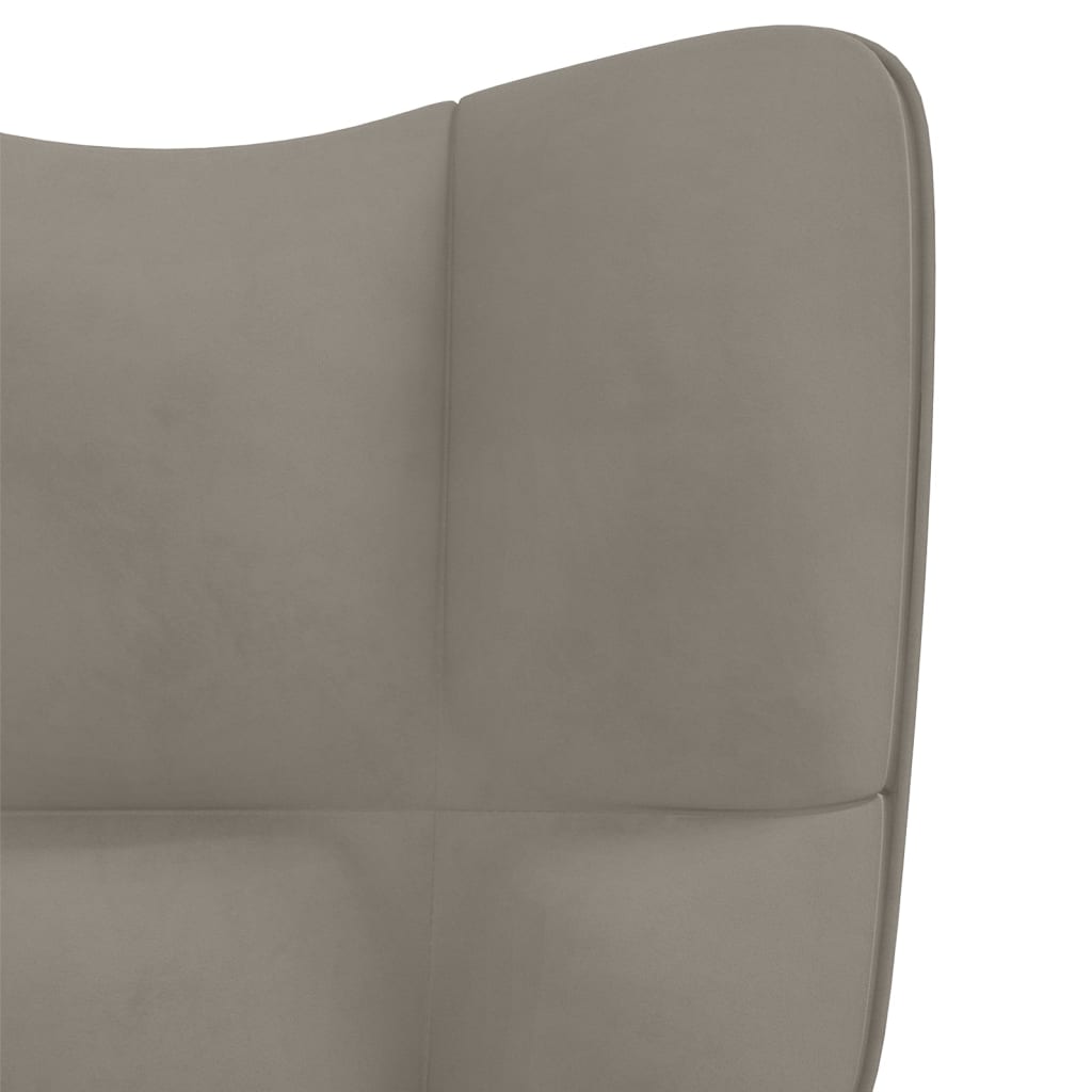 Chaise de relaxation Gris clair Velours - Xios Store SNC