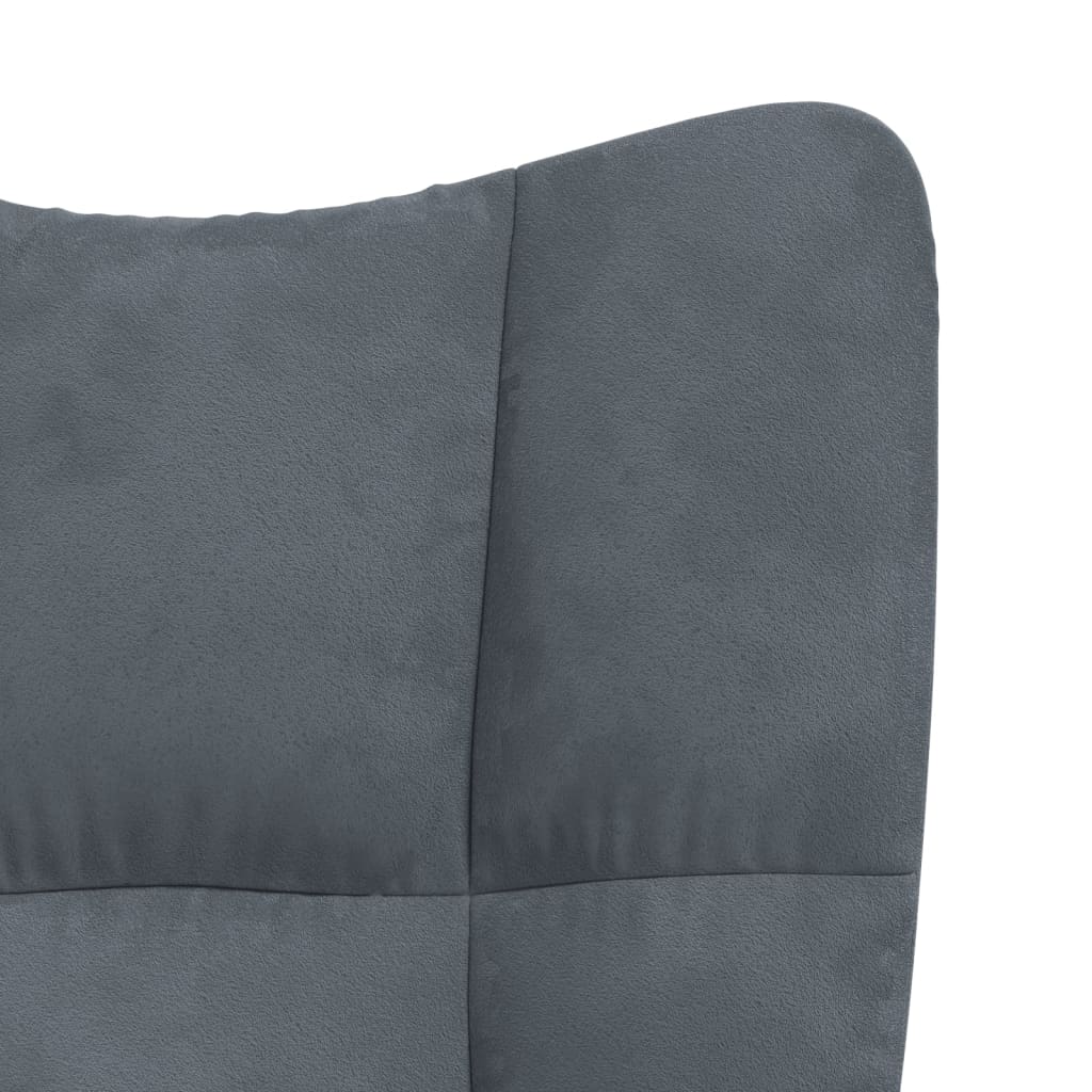 Chaise de relaxation Gris foncé Velours - Xios Store SNC