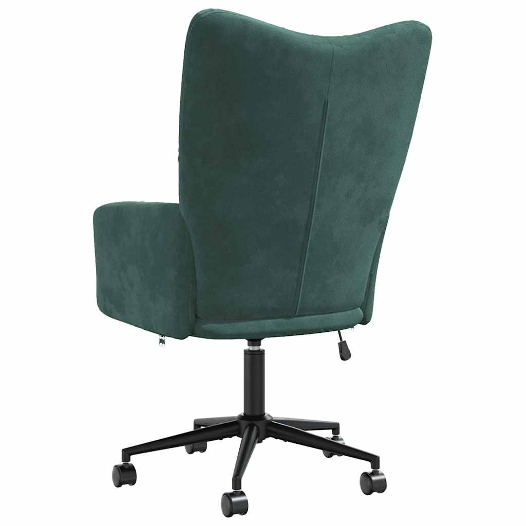 Chaise de relaxation Vert foncé Velours - Xios Store SNC