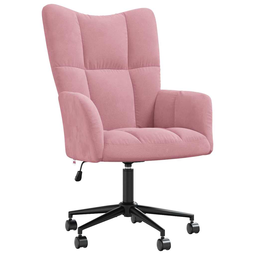 Chaise de relaxation Rose Velours Fauteuils vidaXL