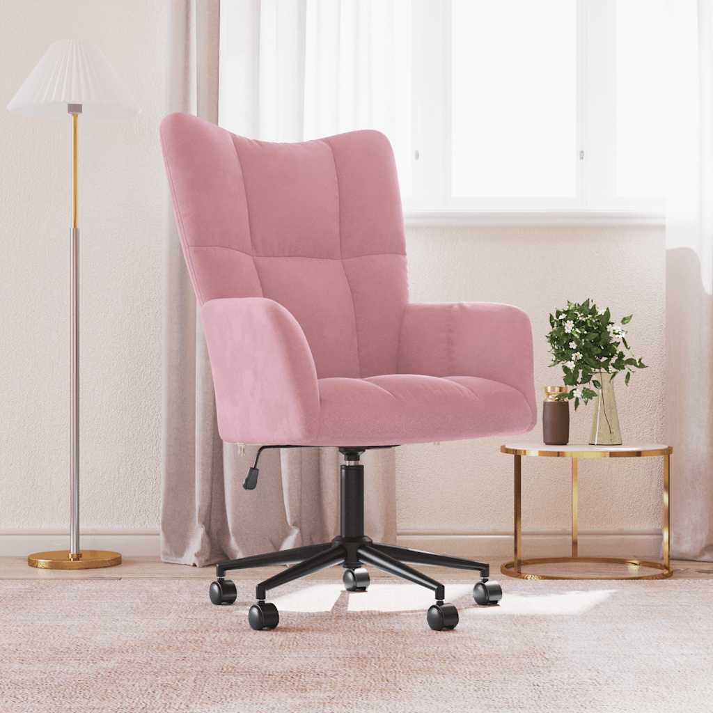 Chaise de relaxation Rose Velours Fauteuils vidaXL