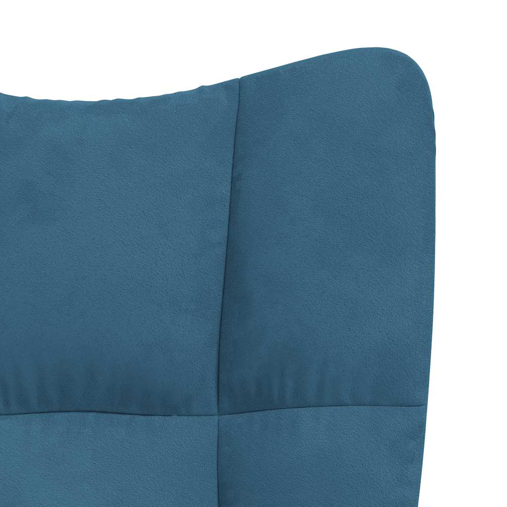 Chaise de relaxation Bleu Velours - Xios Store SNC