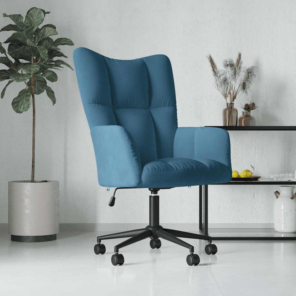 Chaise de relaxation Bleu Velours - Xios Store SNC