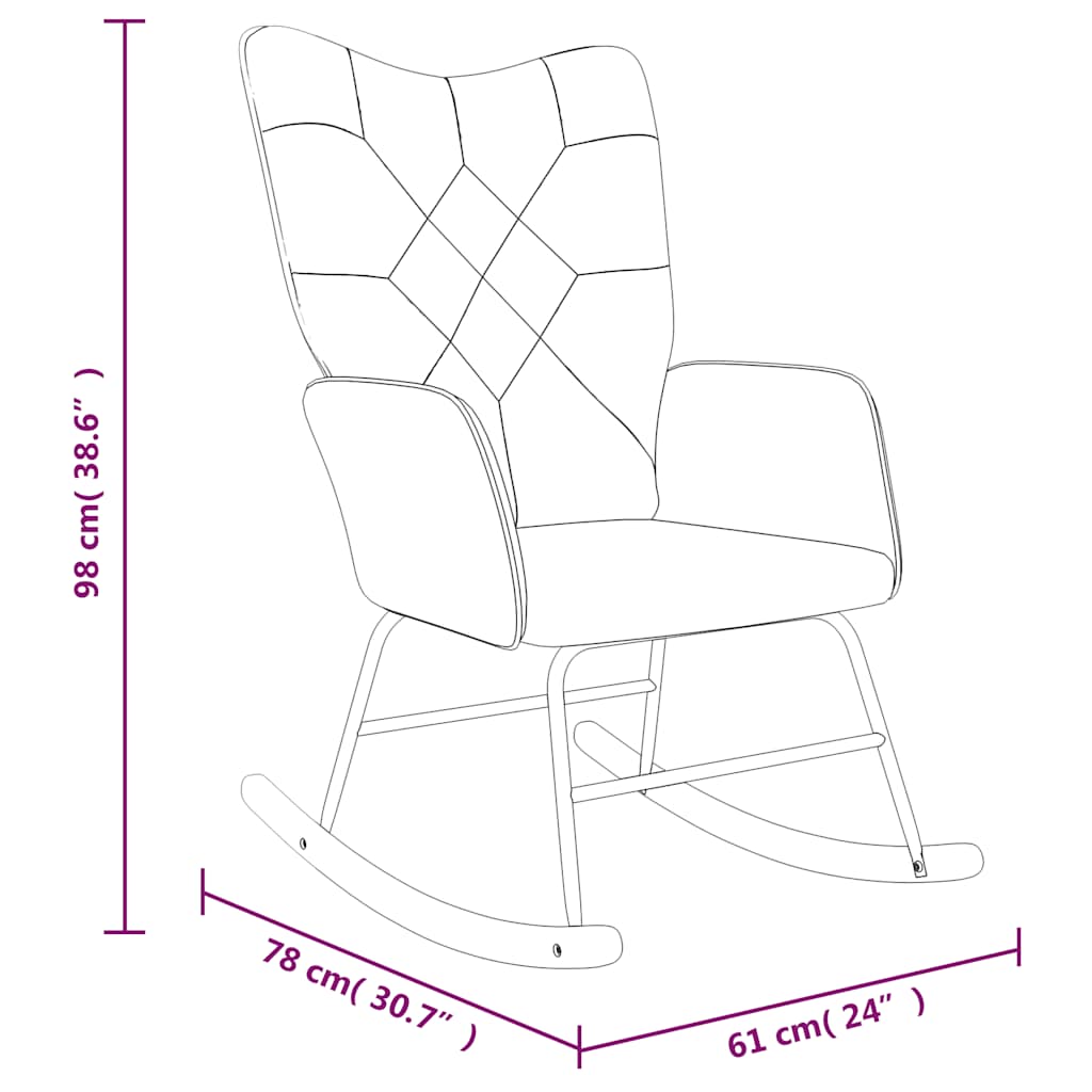 Chaise à bascule Patchwork Tissu Fauteuils à bascule vidaXL   