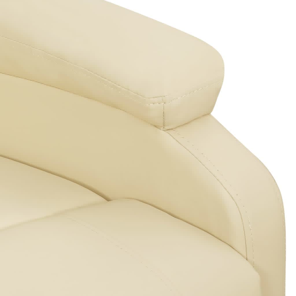 Fauteuil de massage Crème Similicuir Fauteuils électriques vidaXL   