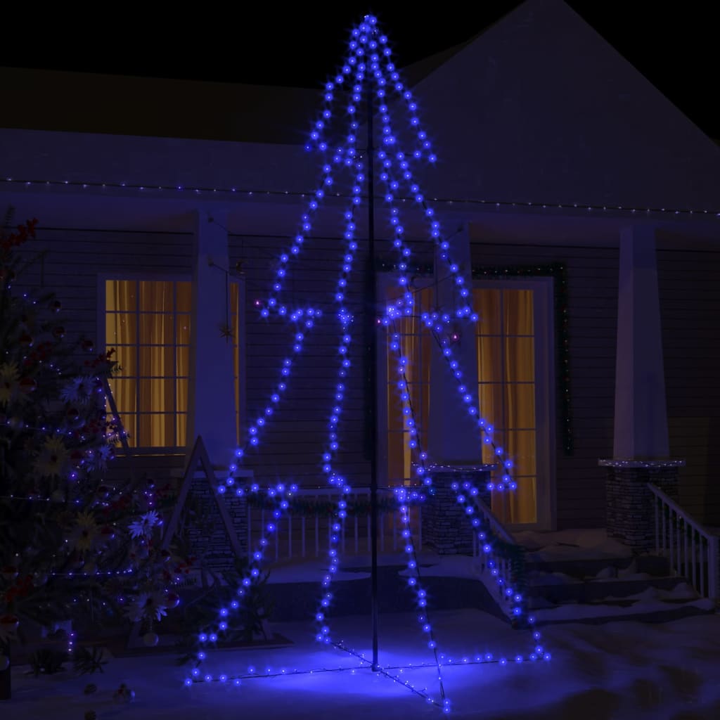 Arbre de Noël cône 360 LED d'intérieur/d'extérieur 143x250 cm - Xios Store SNC