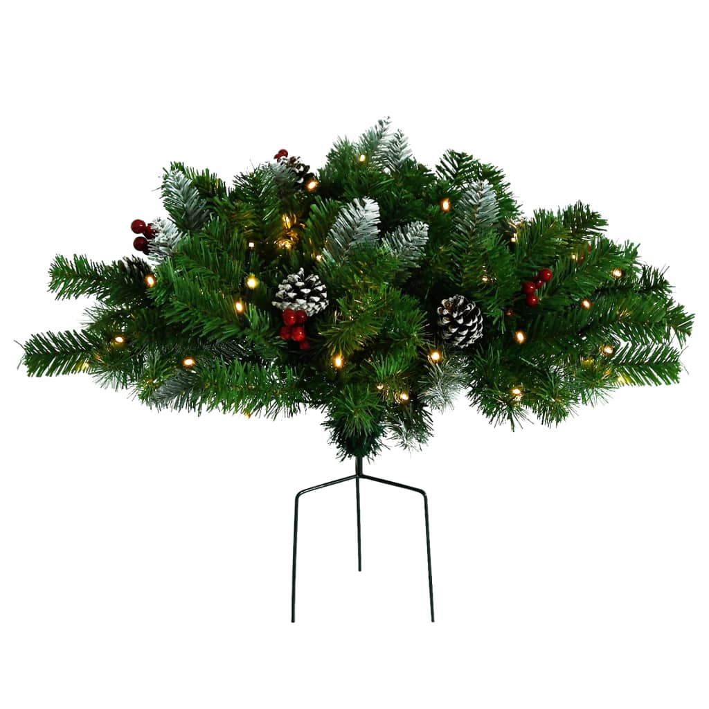 Arbre de Noël artificiel pré-éclairé d'allée vert 40 cm PVC - Xios Store SNC