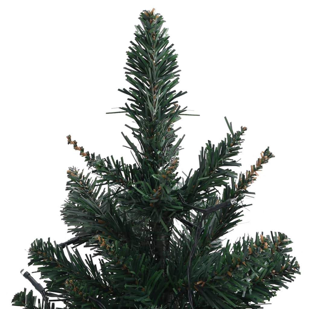 Sapin de Noël artificiel pré-éclairé et supports vert 90 cm PVC - Xios Store SNC