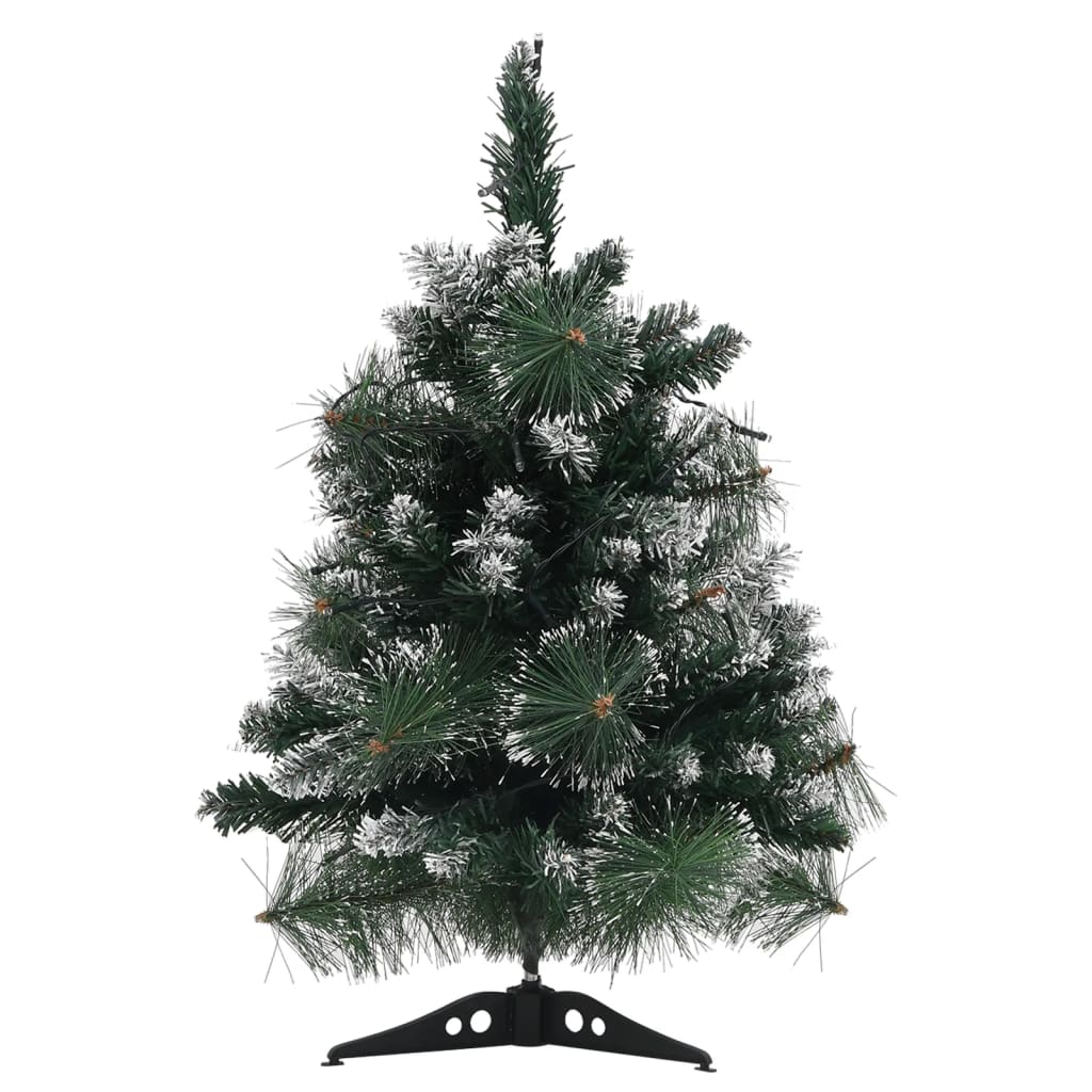 Sapin de Noël artificiel pré-éclairé et supports vert 60 cm PVC - Xios Store SNC