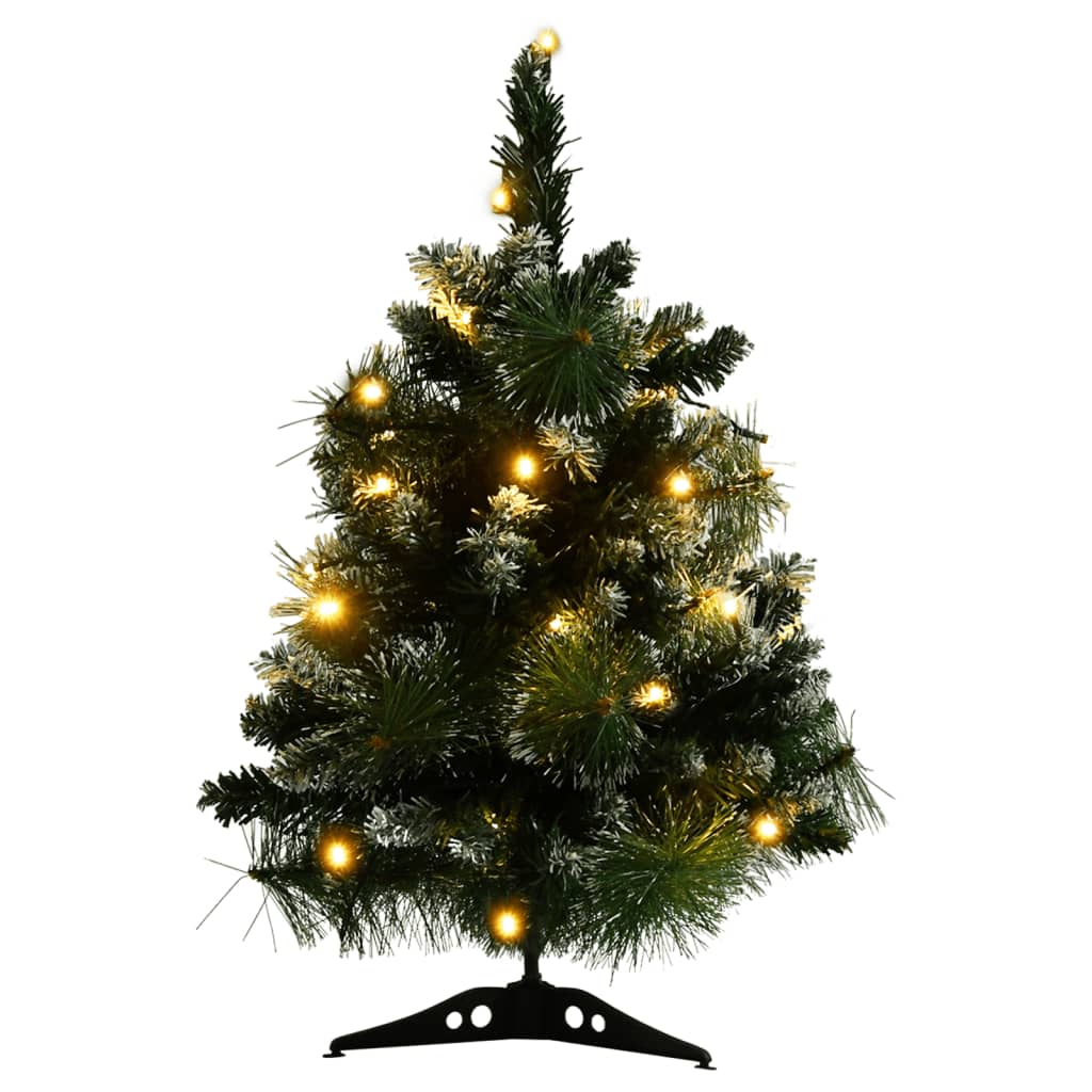 Sapin de Noël artificiel pré-éclairé et supports vert 60 cm PVC - Xios Store SNC