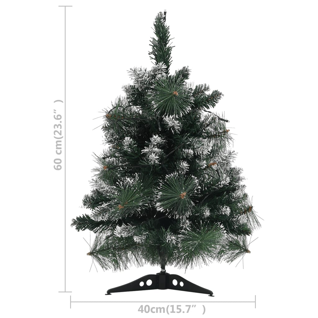 Sapin de Noël artificiel pré-éclairé et supports vert 60 cm PVC - Xios Store SNC