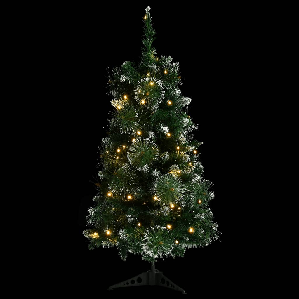 Sapin de Noël artificiel pré-éclairé et supports vert 90 cm PVC - Xios Store SNC