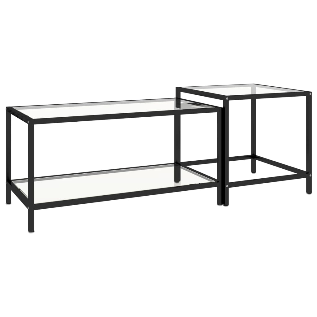 Tables à thé 2 pcs Verre trempé Transparent - Xios Store SNC