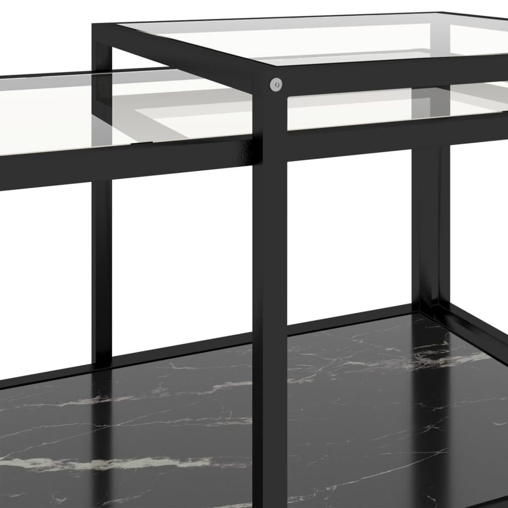 Tables à thé 2 pcs Verre trempé Noir - Xios Store SNC