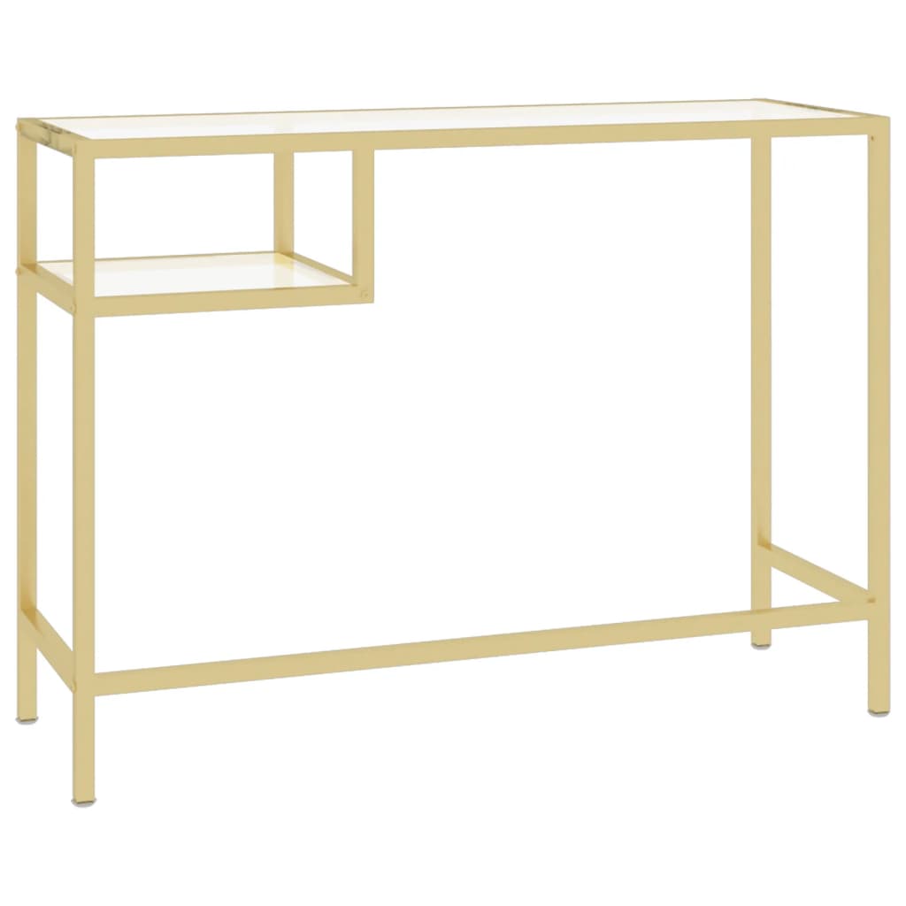 Bureau d'ordinateur Transparent 100x36x74 cm Verre trempé Bureaux vidaXL   