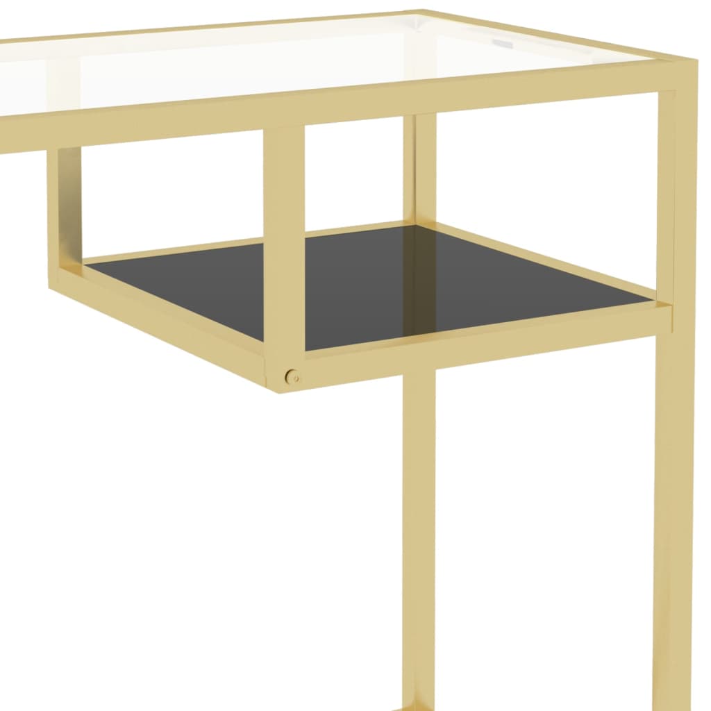 Bureau d'ordinateur Transparent 100x36x74 cm Verre trempé Bureaux vidaXL   