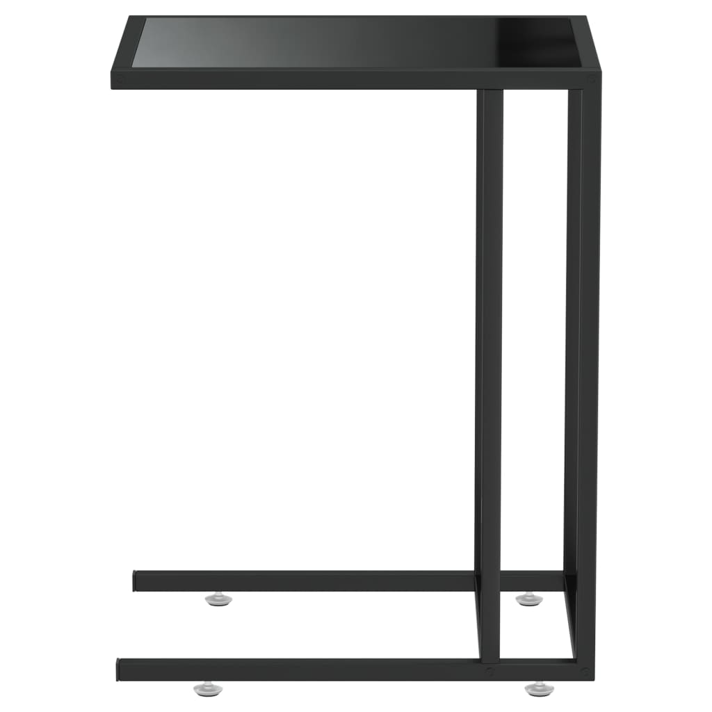 Table d'appoint pour ordinateur Noir 50x35x65 cm Verre trempé Tables d'appoint vidaXL