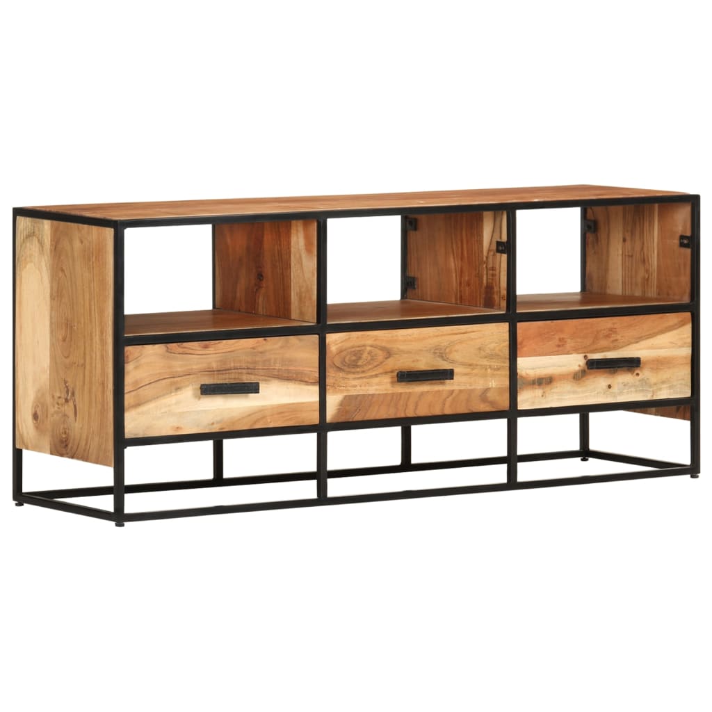 Meuble TV 110x30x45 cm Bois d'acacia massif Meubles TV vidaXL   