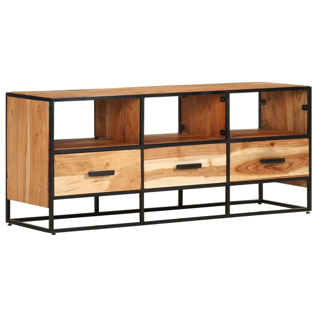 Meuble TV 110x30x45 cm Bois d'acacia massif Meubles TV vidaXL   