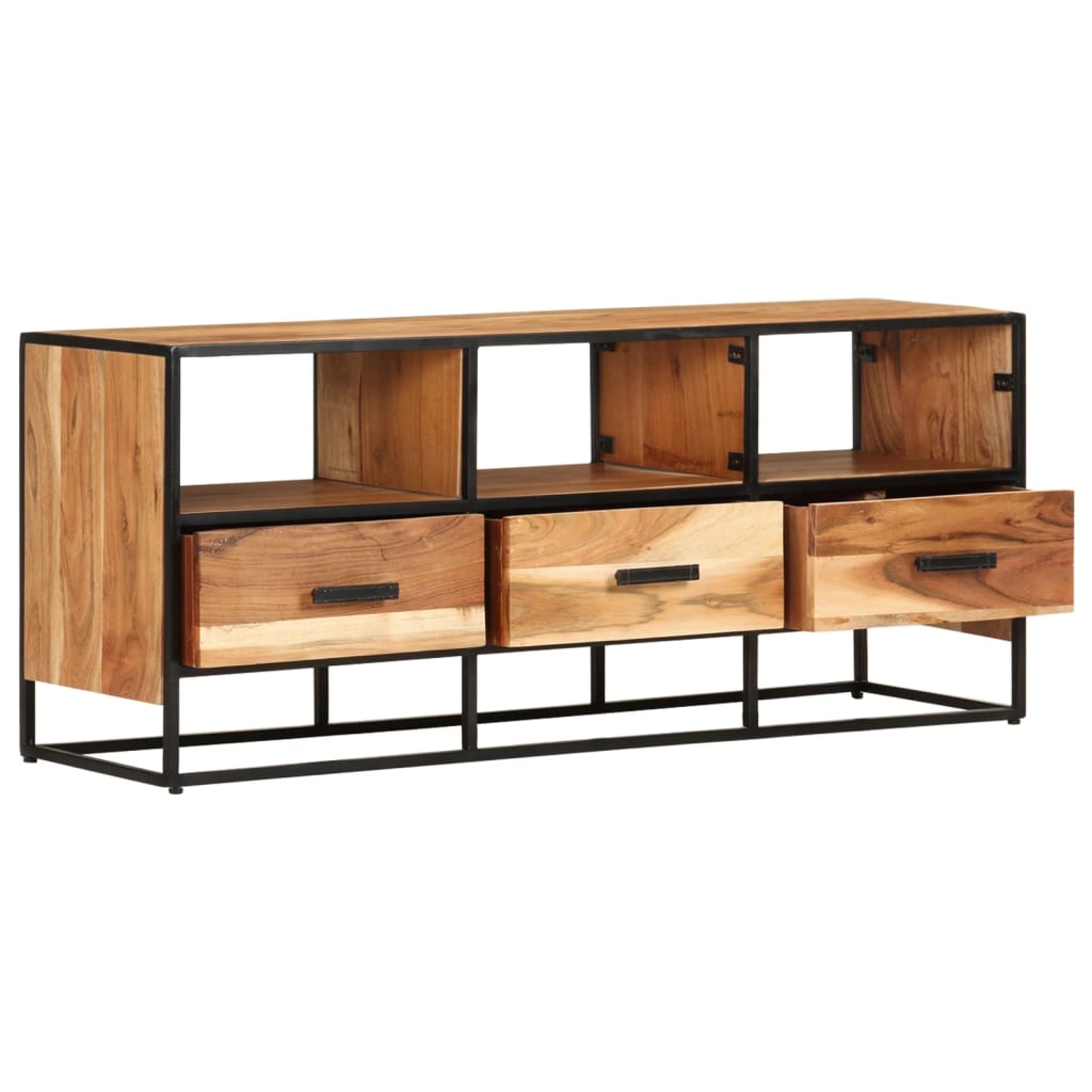 Meuble TV 110x30x45 cm Bois d'acacia massif Meubles TV vidaXL   