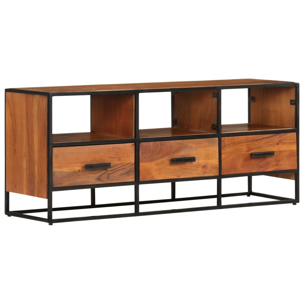 Meuble TV 110x30x45 cm Bois d'acacia massif Meubles TV vidaXL   