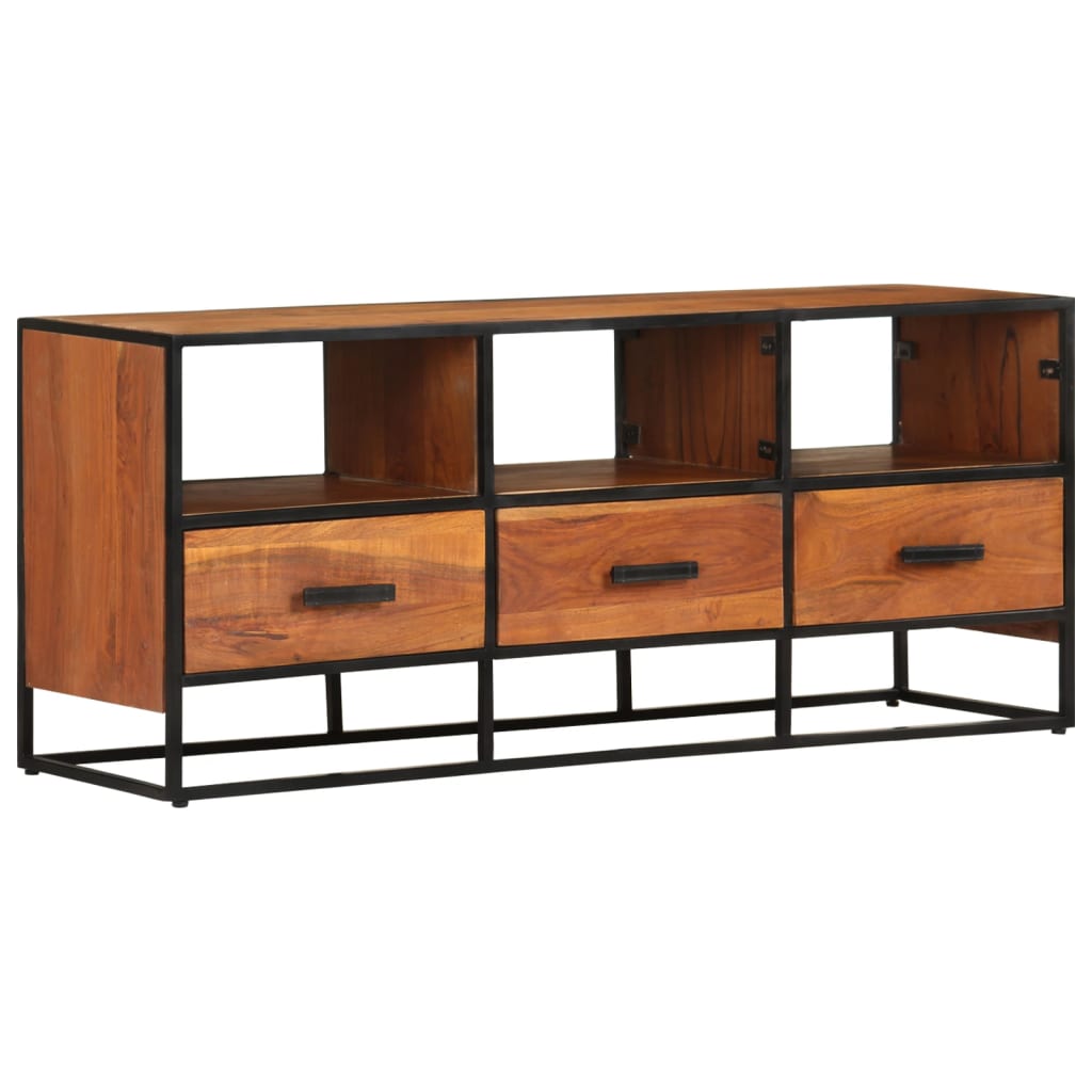 Meuble TV 110x30x45 cm Bois d'acacia massif Meubles TV vidaXL   