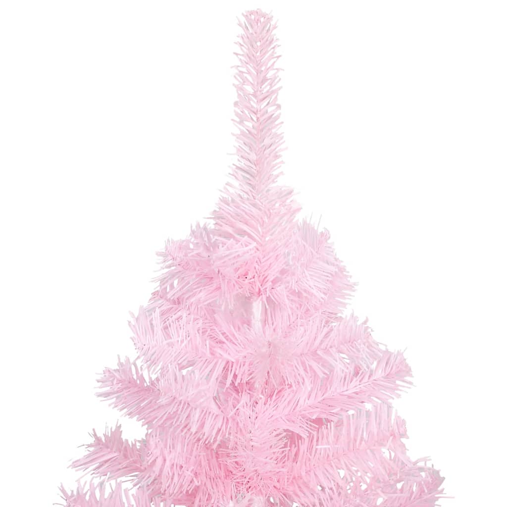 Arbre de Noël artificiel pré-éclairé et boules rose 120 cm PVC - Xios Store SNC