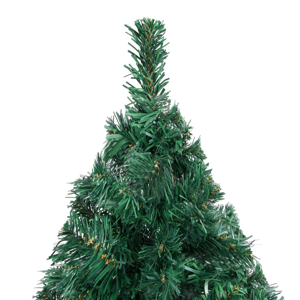 Arbre de Noël artificiel pré-éclairé et boules vert 150 cm PVC - Xios Store SNC