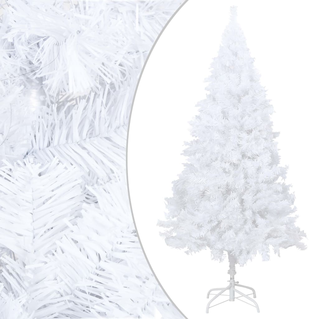 Arbre de Noël artificiel pré-éclairé et boules blanc 180 cm PVC - Xios Store SNC