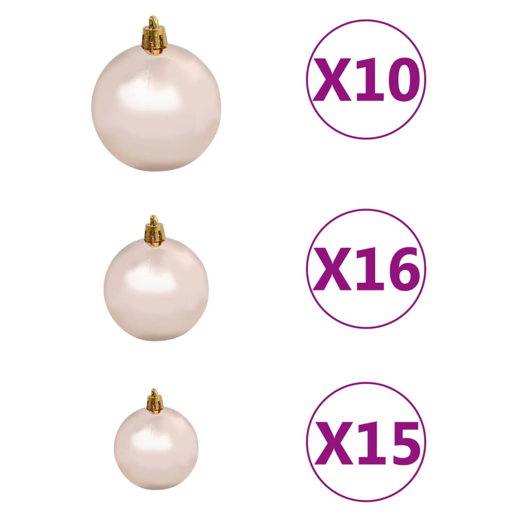 Arbre de Noël artificiel pré-éclairé et boules L 240 cm vert - Xios Store SNC