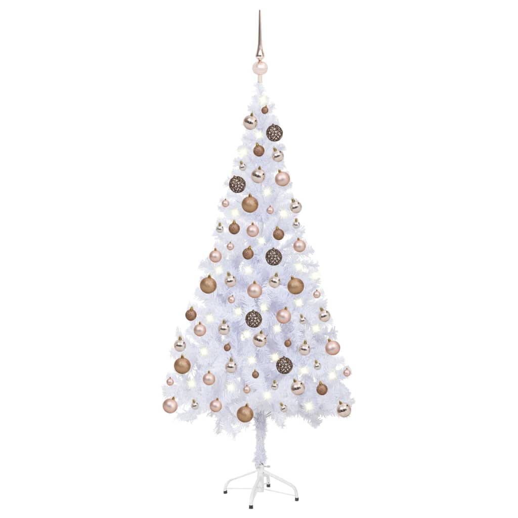 Arbre de Noël artificiel pré-éclairé/boules 180 cm 620 branches - Xios Store SNC